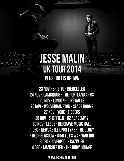 Hollis Brown joins Jesse Malin on UK tour in November/December